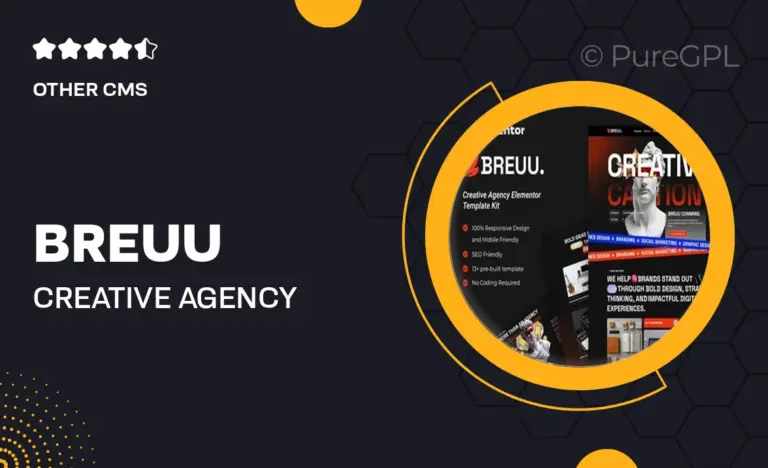 breuu creative agency elementor template kit