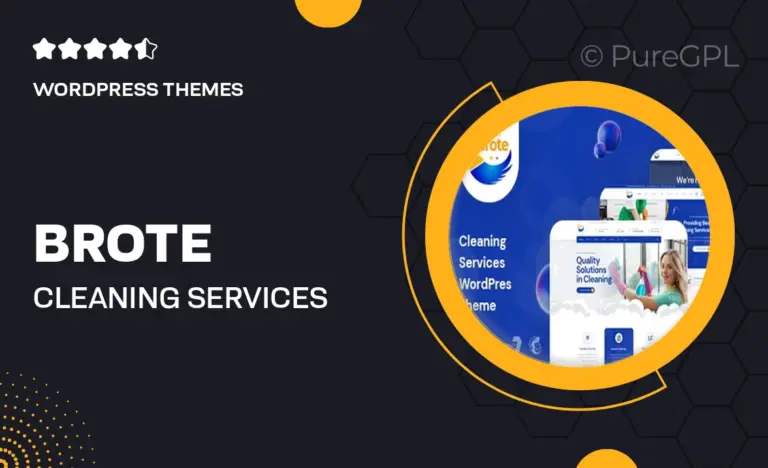 brote cleaning services wordpress theme
