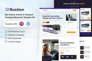 Bustion – Bus Charter Service & Transport Company Elementor Template Kit