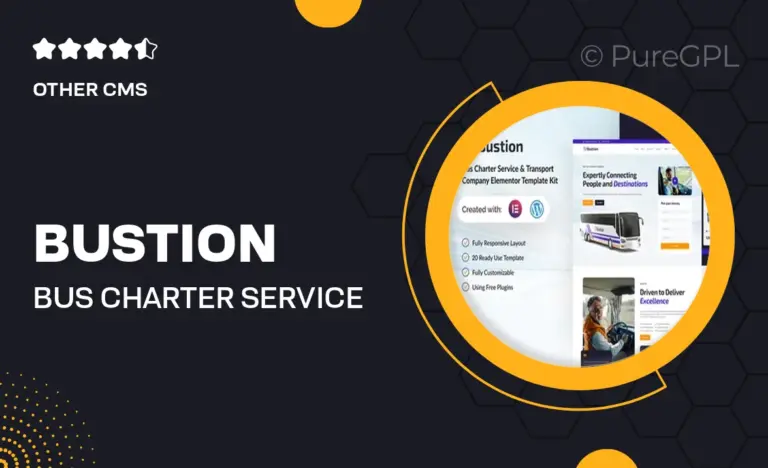 bustion bus charter service transport company elementor template kit