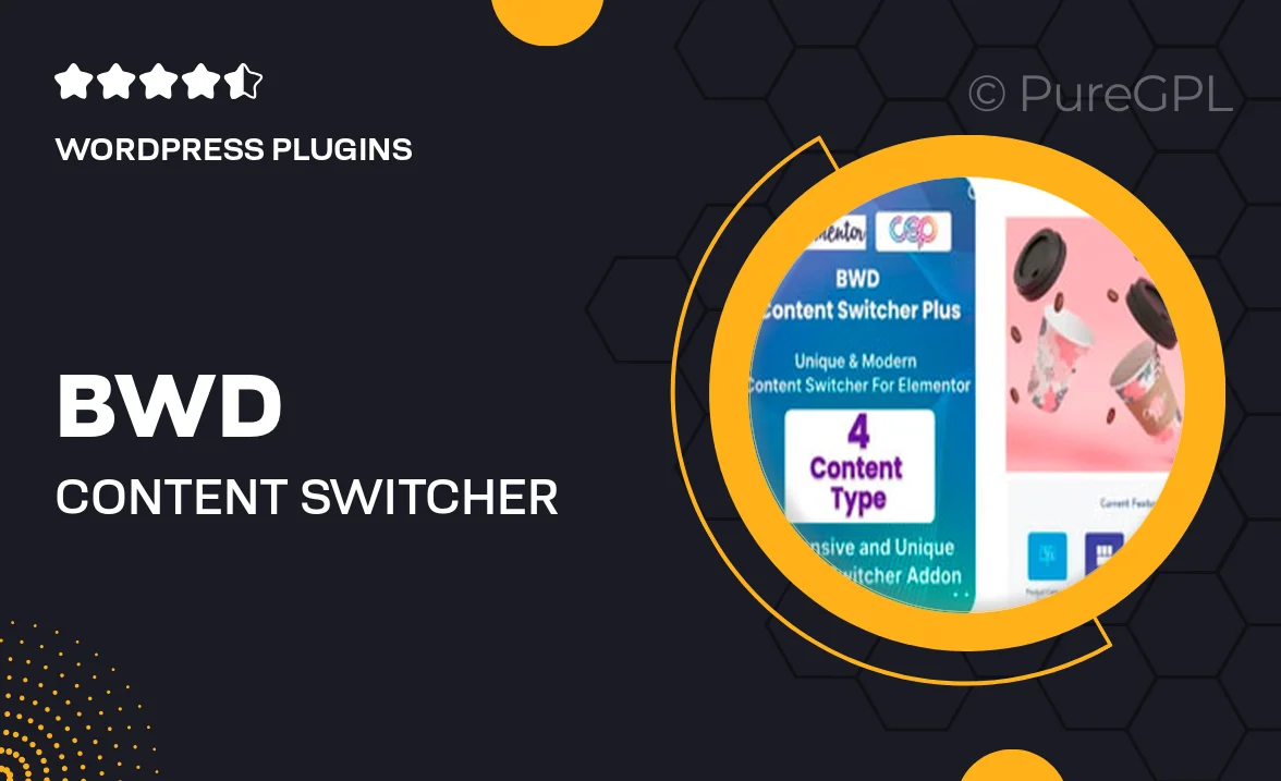 BWD Content Switcher Plus Addon For Elementor