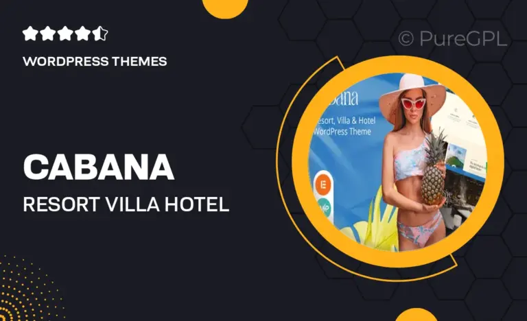 cabana resort villa hotel wordpress theme