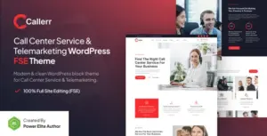 Callerr – Call Center Service & Telemarketing FSE WordPress Theme