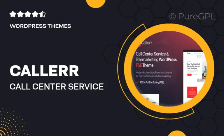 callerr call center service telemarketing fse wordpress theme