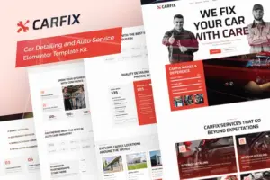 Carfix – Car Detailing and Auto Service Elementor Template Kit