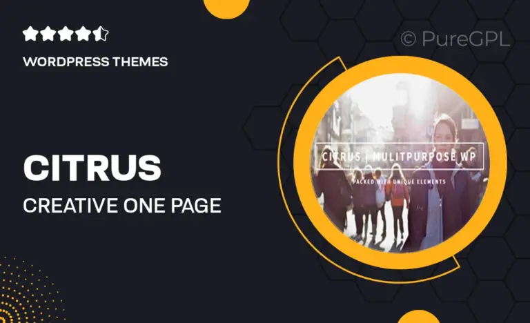 citrus creative one page multi purpose theme