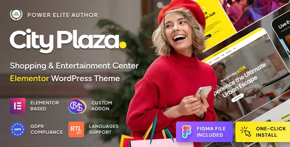 city plaza entertainment center shopping mall wordpress theme 1