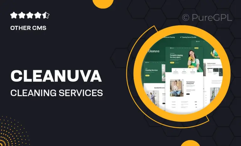 cleanuva cleaning services elementor pro template kit