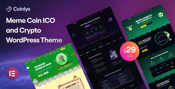Coinlye – Meme coin ICO & Crypto WordPress Theme