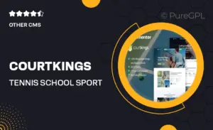 CourtKings – Tennis School & Sport Club Elementor Pro Template Kit