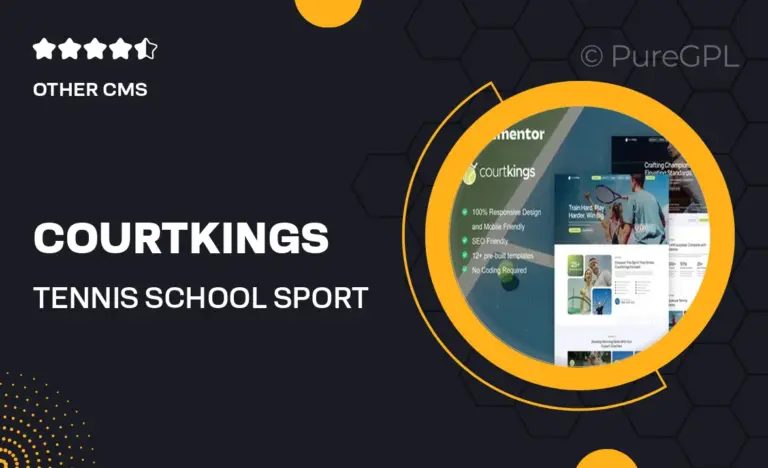 courtkings tennis school sport club elementor pro template kit