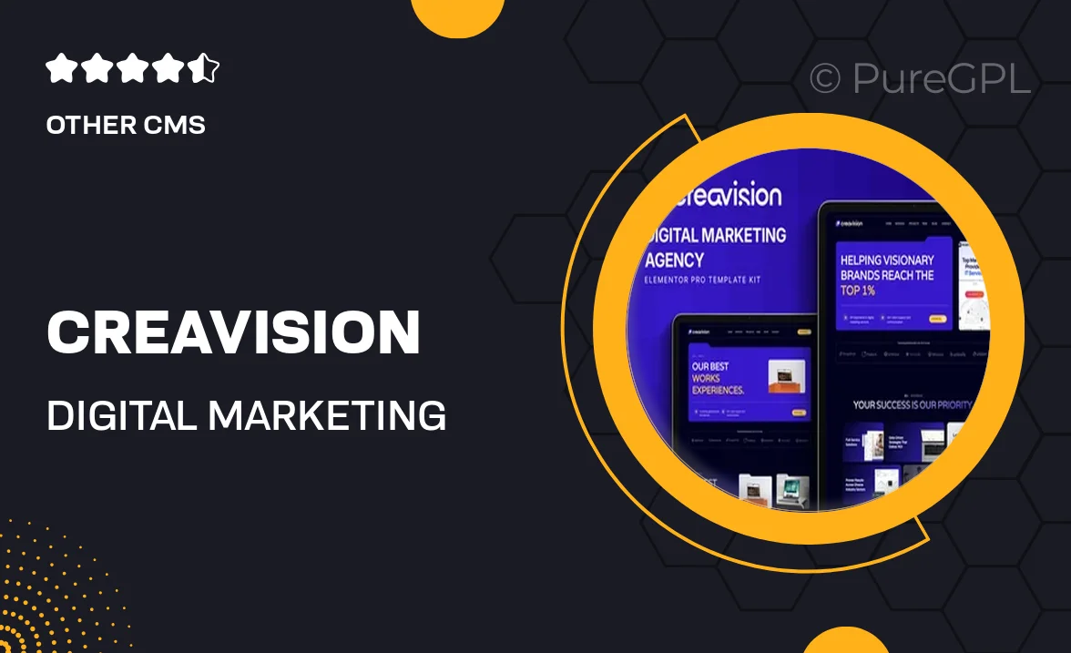 Creavision – Digital Marketing Agency Elementor Pro Template Kit