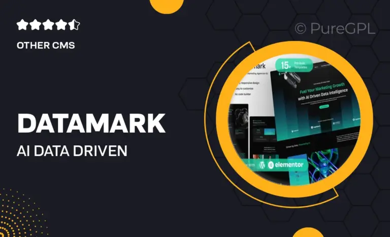 datamark ai data driven marketing agencies elementor template kit