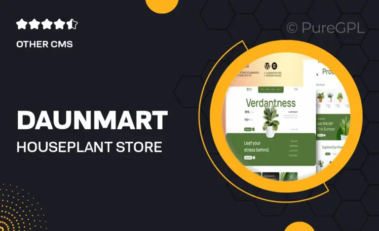 daunmart houseplant store ecommerce elementor pro template kit