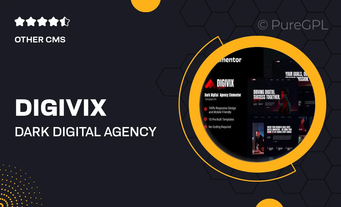 Digivix – Dark Digital Agency Elementor Template Kit