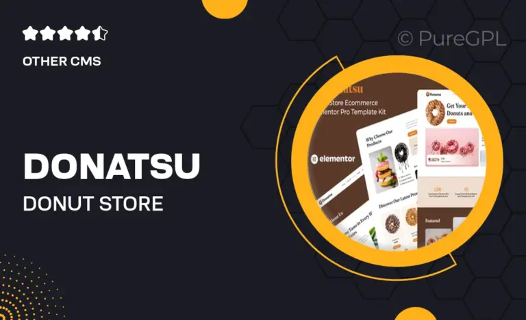 donatsu donut store ecommerce elementor pro template kit