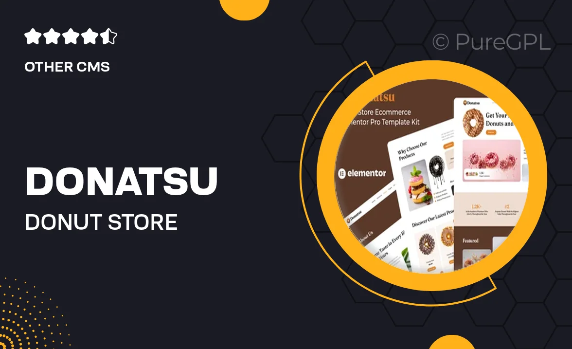 Donatsu – Donut Store Ecommerce Elementor Pro Template Kit