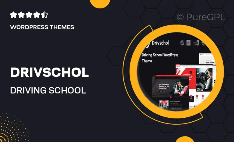 drivschol driving school wordpress theme