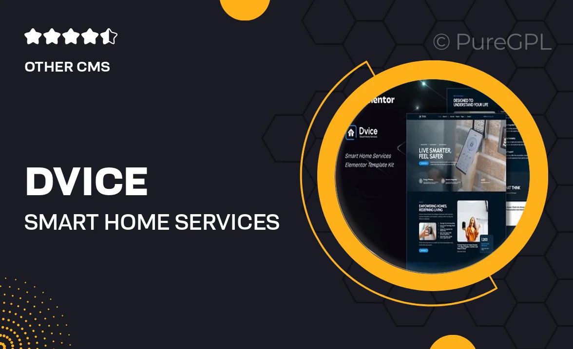 Dvice – Smart Home Services Elementor Template Kit
