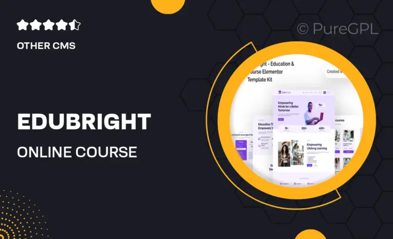 edubright online course education elementor template kit