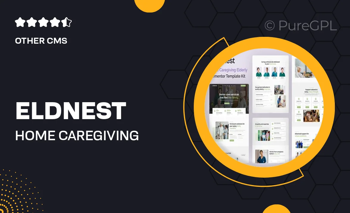 Eldnest – Home Caregiving Elderly Elementor Template Kit