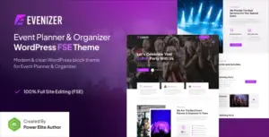 Evenizer – Event Planner & Organizer FSE WordPress Theme