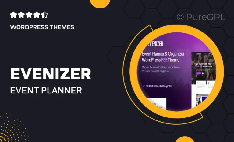 evenizer event planner organizer fse wordpress theme
