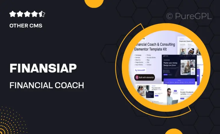 finansiap financial coach consulting elementor pro template kit