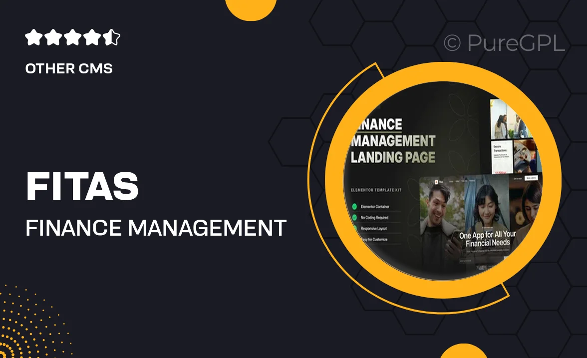 Fitas – Finance Management Elementor Pro Template Kit