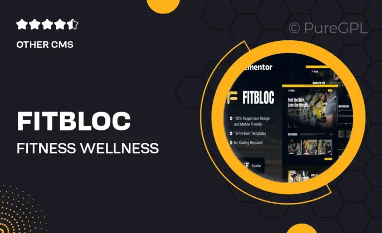 fitbloc fitness wellness elementor template kit