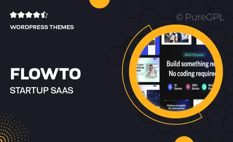 flowto startup saas wordpress theme
