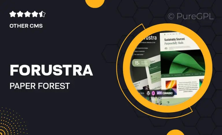 forustra paper forest products elementor template kit for green manufacturing