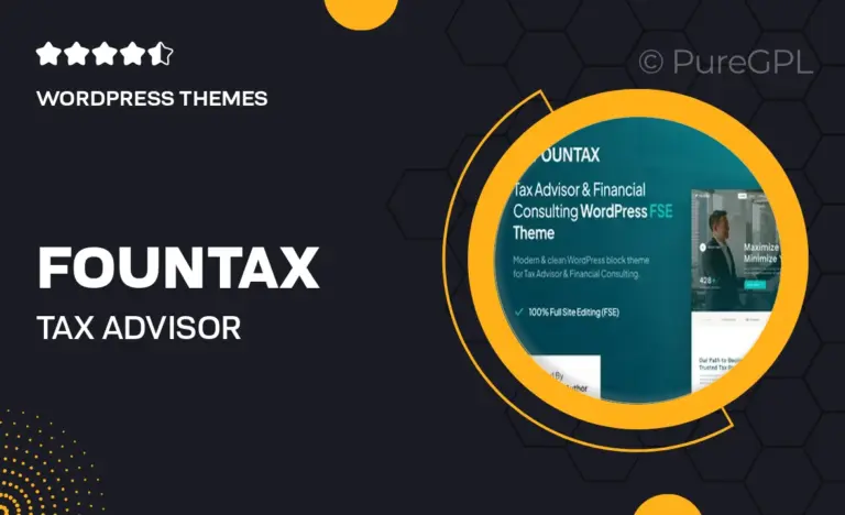 fountax tax advisor financial consulting fse wordpress theme