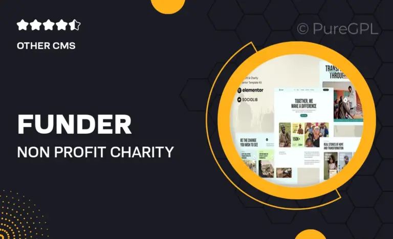 funder non profit charity elementor template kit