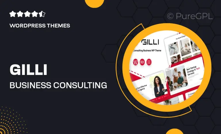 gilli business consulting wordpress theme