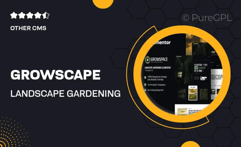 growscape landscape gardening elementor template kit