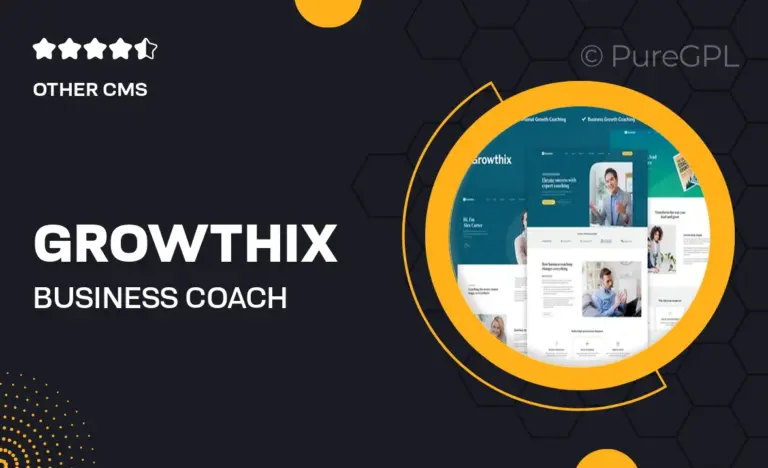 growthix business coach elementor pro template kit