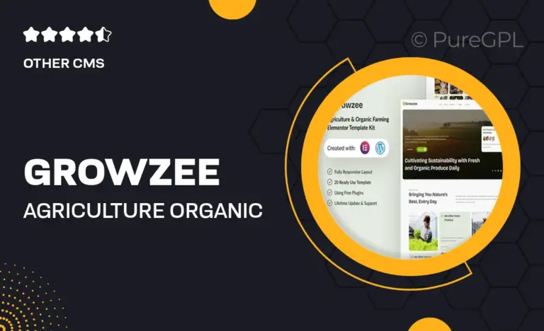 growzee agriculture organic farming elementor template kit