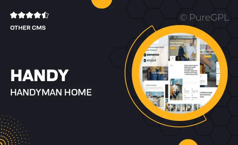 handy handyman home repair service elementor template kit