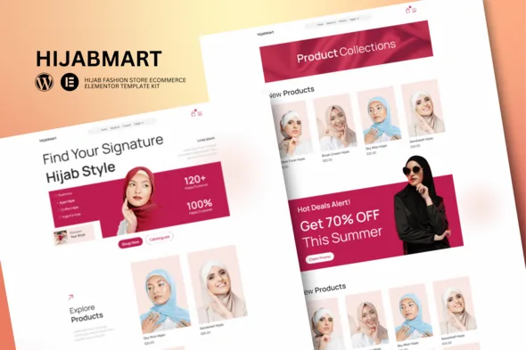 hijabmart e commerce hijab fashion store elementor template kit 1