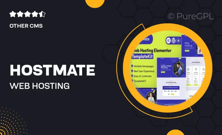 hostmate web hosting elementor template kit
