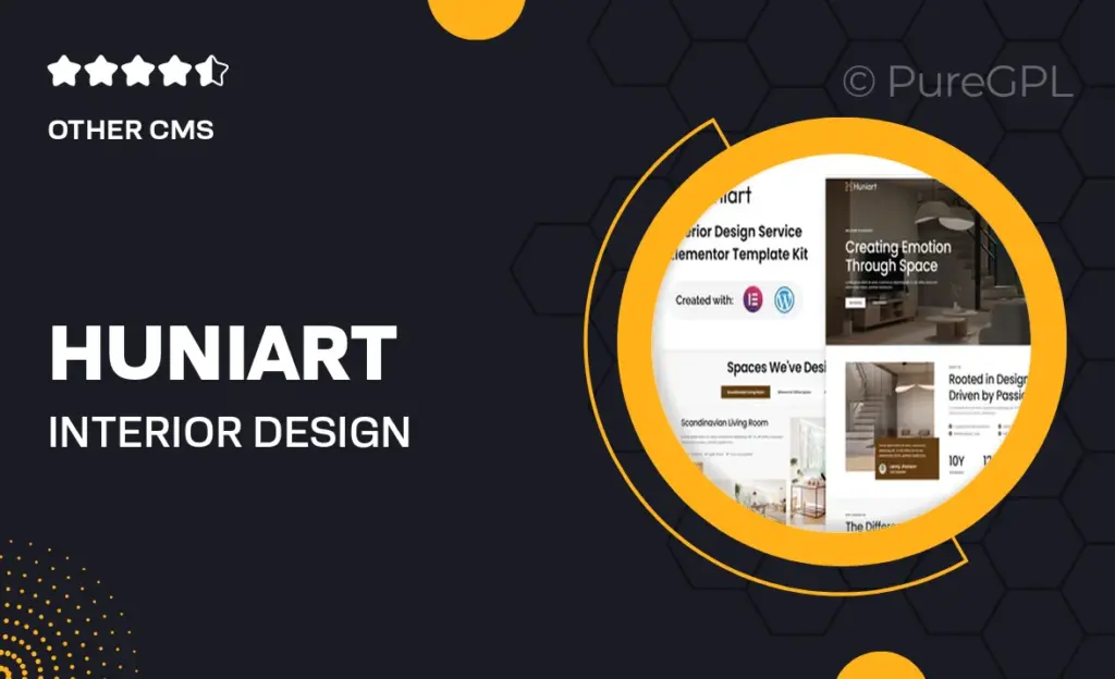 Huniart – Interior Design Service Elementor Template Kit 41 Huniart – Interior Design Service Elementor Template Kit
