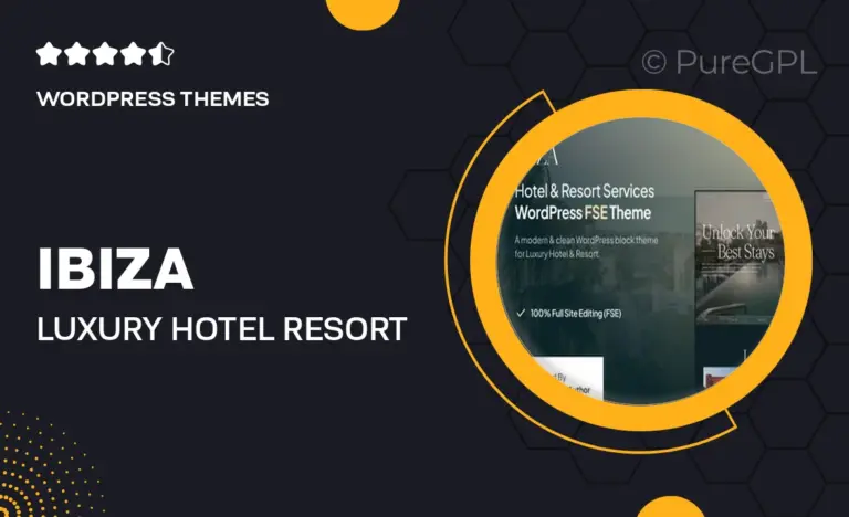 ibiza luxury hotel resort fse wordpress theme