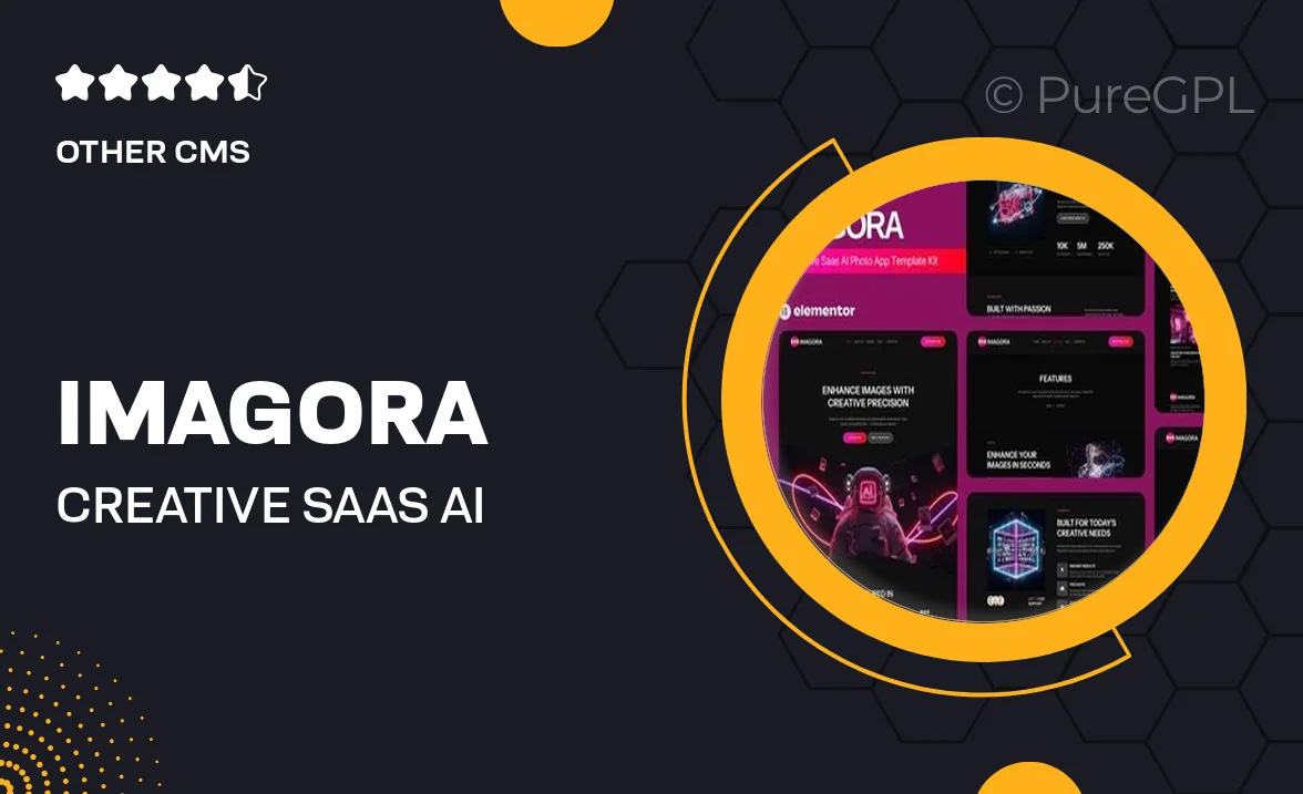 Imagora – Creative Saas AI Photo App Elementor Template Kit