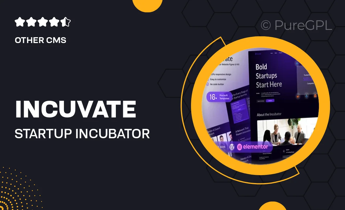 Incuvate – Startup Incubator Elementor Template Kit for Startup Growth