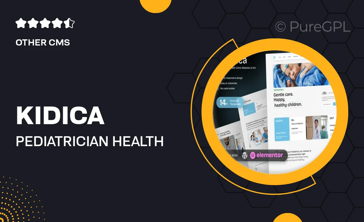 Kidica – Pediatrician Health Clinic Elementor Template Kit