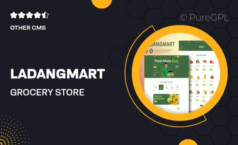 ladangmart grocery store ecommerce elementor template kit