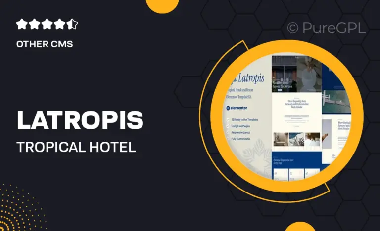 latropis tropical hotel resort elementor template kit