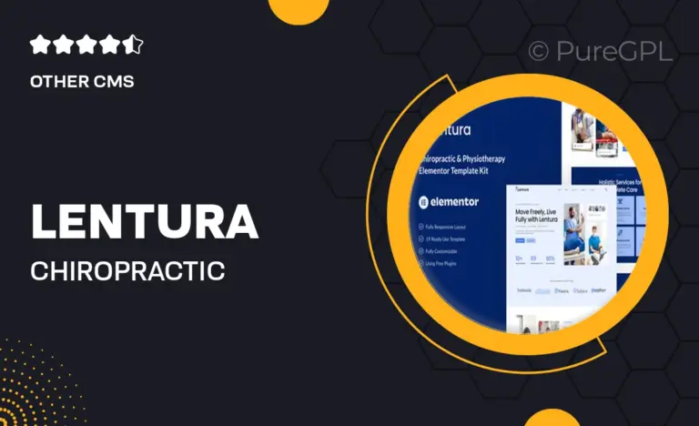 lentura chiropractic physiotherapy elementor template kit