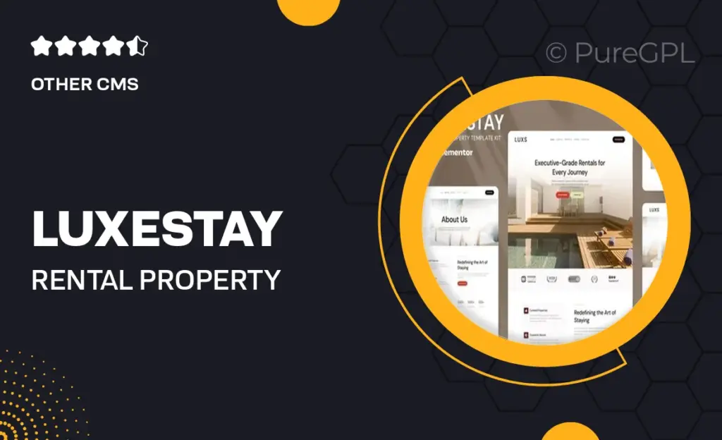 LuxeStay – Rental Property Elementor Template Kit 8 LuxeStay – Rental Property Elementor Template Kit